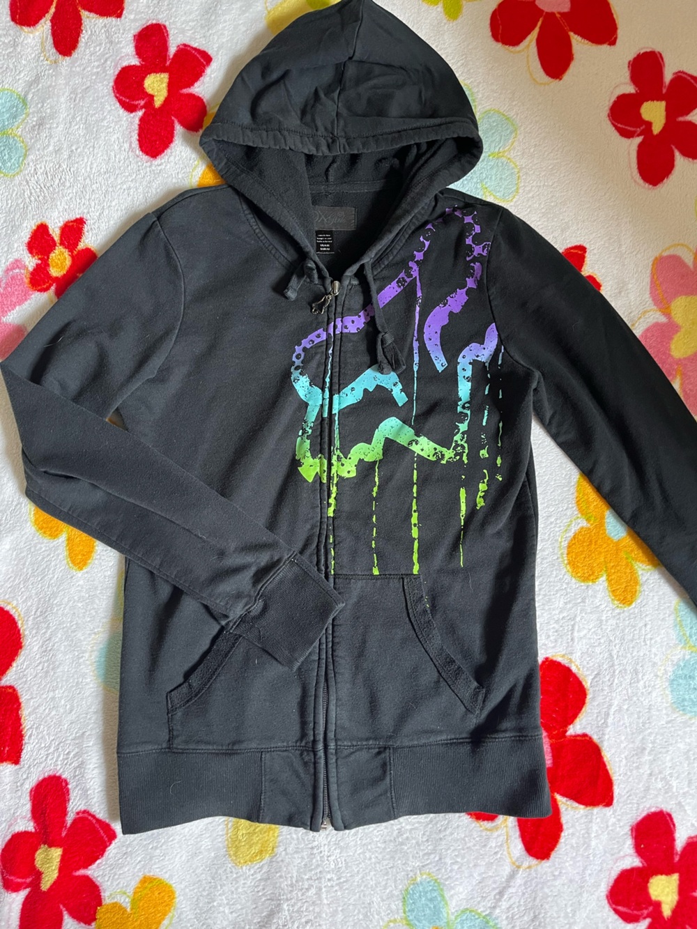 Arctic Fox black zip up hoodie